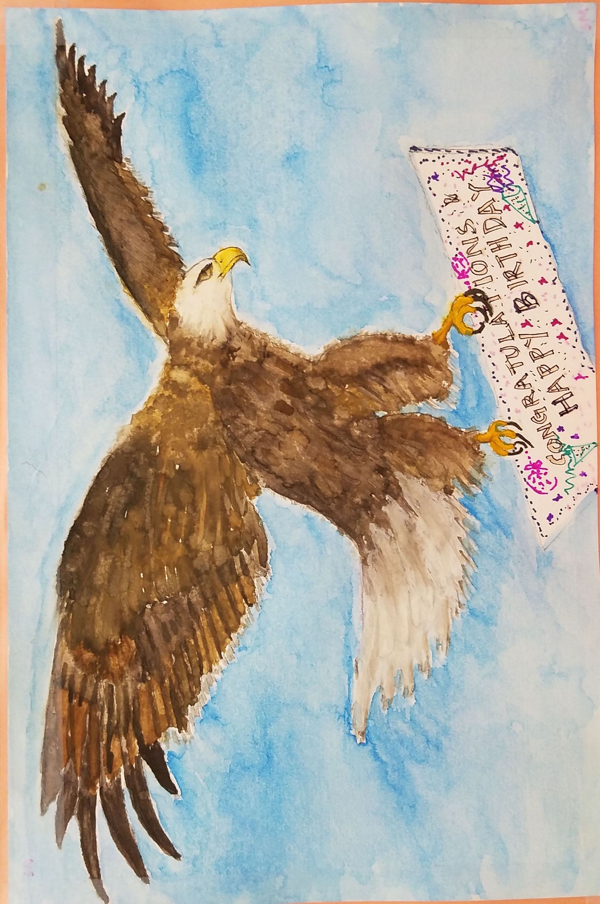 watercolor eagle